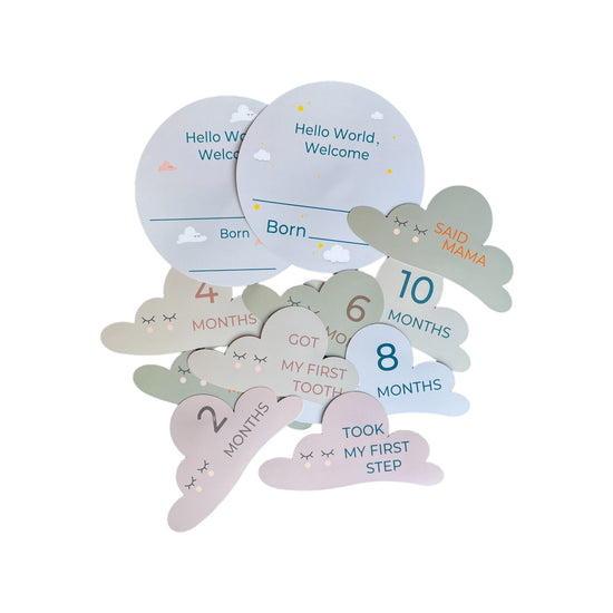 Monthly Milestone Paper Cards Set - OMWAANA