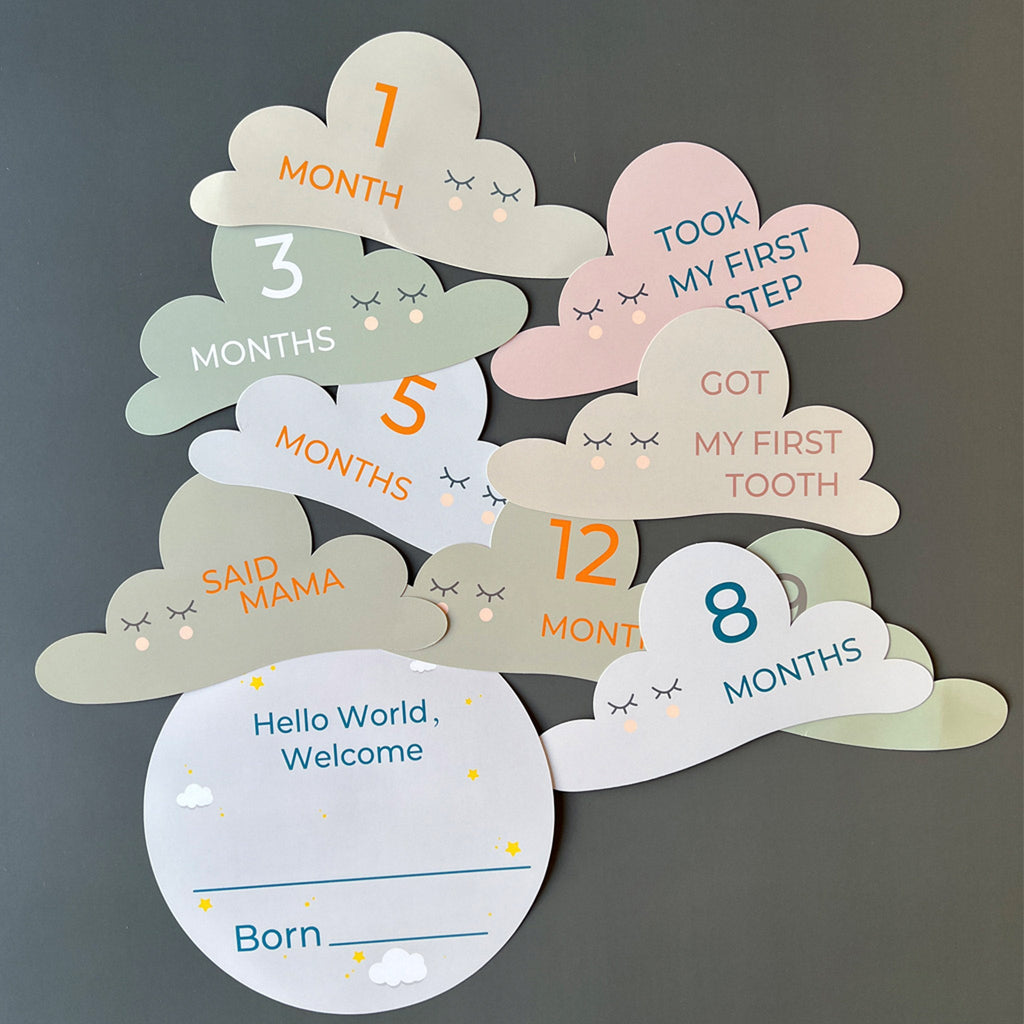 Monthly Milestone Paper Cards Set - OMWAANA