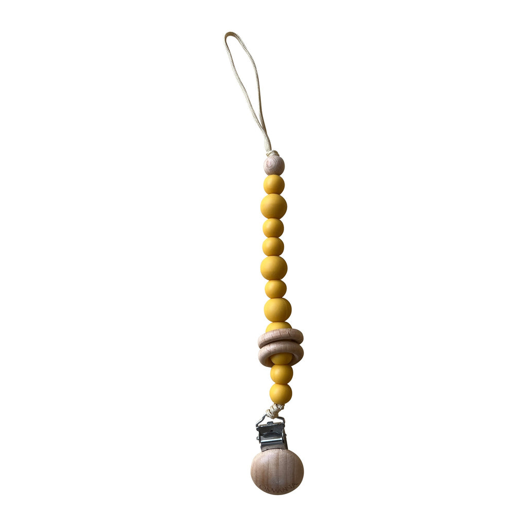 Pacifier Clip with Wooden Ring - OMWAANA
