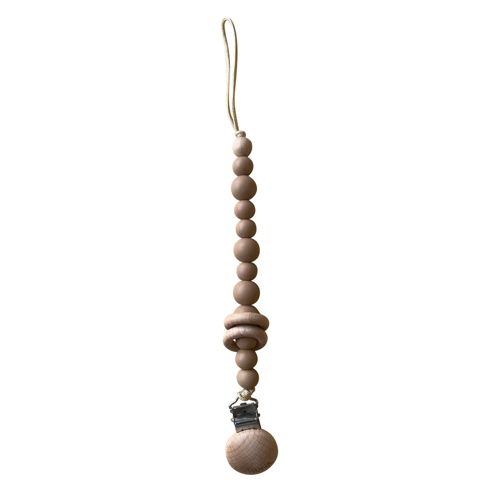 Pacifier Clip with Wooden Ring - OMWAANA