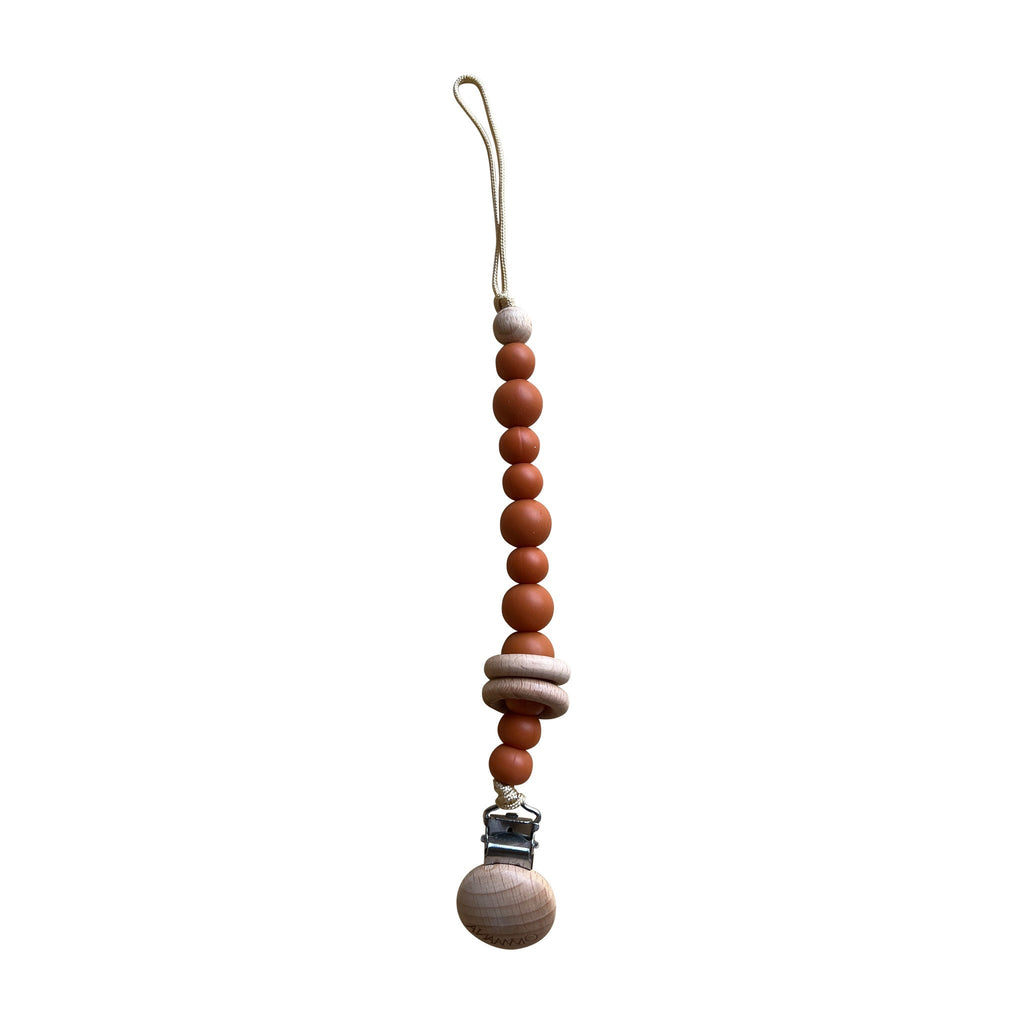 Pacifier Clip with Wooden Ring - OMWAANA