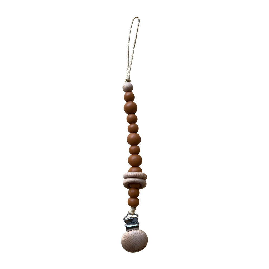 Pacifier Clip with Wooden Ring - OMWAANA