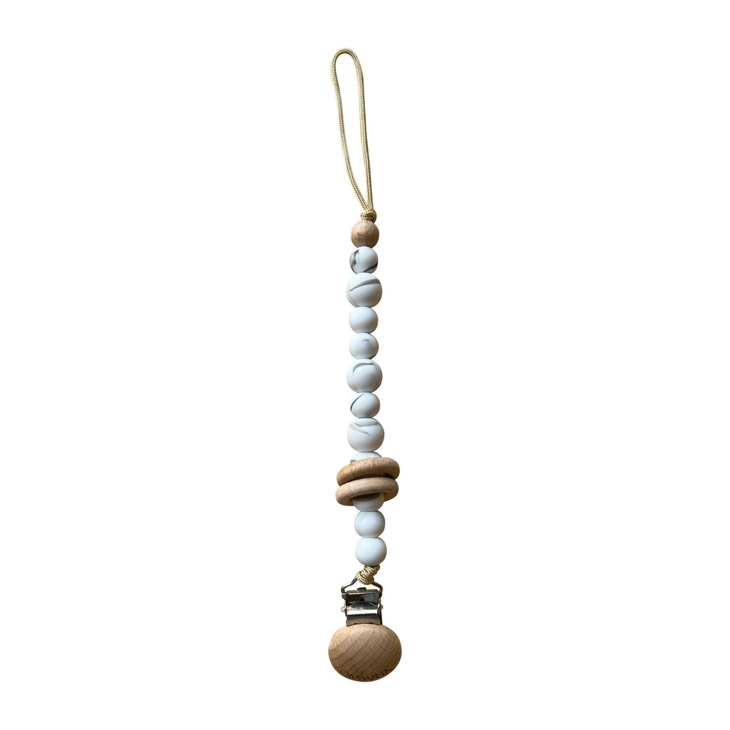 Pacifier Clip with Wooden Ring - OMWAANA