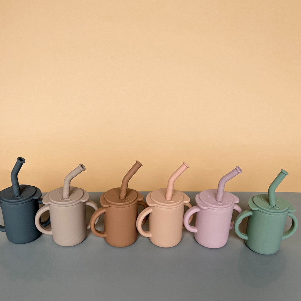 Silicone Training Straw Sippy Cup - OMWAANA