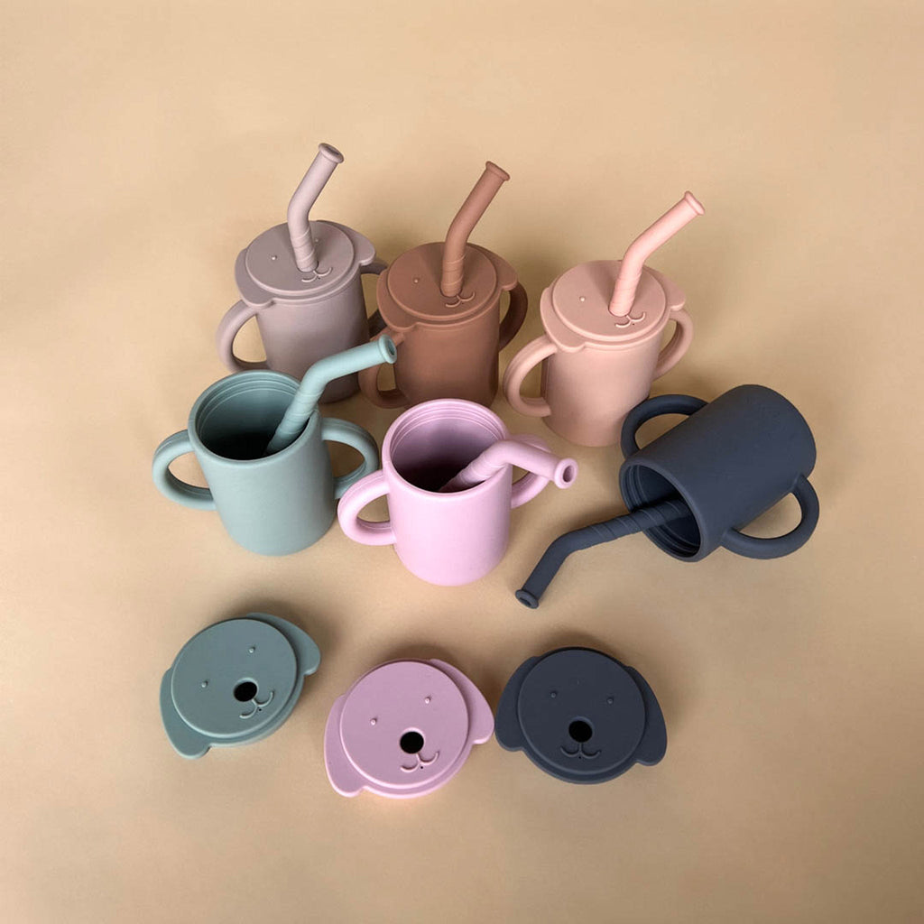 Silicone Training Straw Sippy Cup - OMWAANA